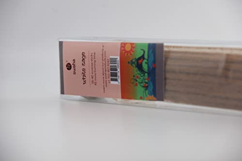 Swaha White Sage Agarbatti (Set of 35), Long Lasting Robust sage and Pine Fragrance Incense Sticks - Pack of 1