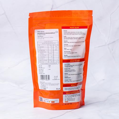 Sapre's Sandwich Shankarpale | Shakkarpara | Sweet & Spicy Shakarpare | Shankarpali | Namkeen | Crispy and Crunchy | Teatime Snacks | Maharashtrian Snack | No Added Preservatives/Colors | Pack of 2-200gm Each