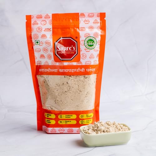Sapre's Khamang Thalipeeth Bhajani Pack of 2 - 250gm Each | Parathas and Chillas | Cooking Essential | Thepla Flour | Healthy Multigrain Atta | Ready to Cook Food | Authentic Thalipeeth Flour | Nutritious Breakfast or Snack Multigrain Pre-Mix | No Added P