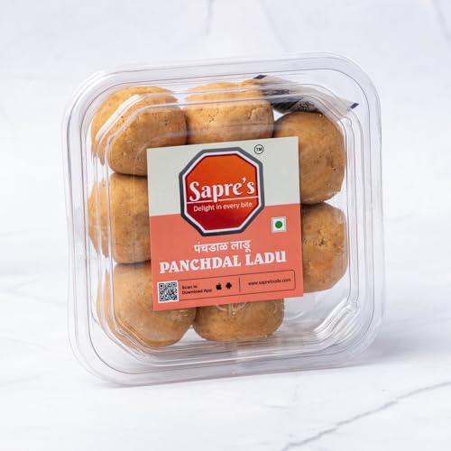Sapre's Pure Ghee Panchadal Ladu | Nutritious Blend of Five Lentils | Traditional Recipe | Rich in Proteins and Fiber | No Artificial Preservatives | Pack of 2-200gm Each