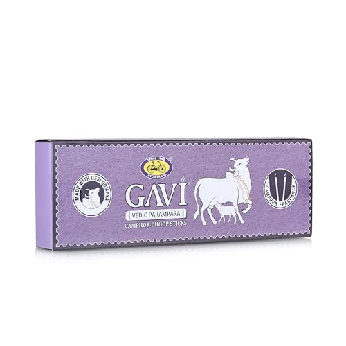 Cycle Pure GAVI Camphor Dhoop Sticks for Pooja, 60 Bambooless Incense Sticks with Free Dhoop Holder | Dhoop Batti for Daily Rituals & Meditation | Handcrafted Agarbatti | Burning Time: 15 Mins