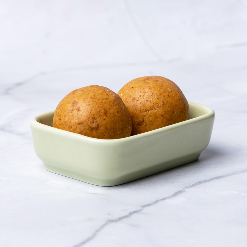 Sapre's Pure Ghee Besan Ladu | Freshly Crafted Besan Laddus with Pure Desi Ghee | Authentic Indian Sweets/Mithai Taste | No Added Preservatives/Colors | Pack of 2-200gm Each