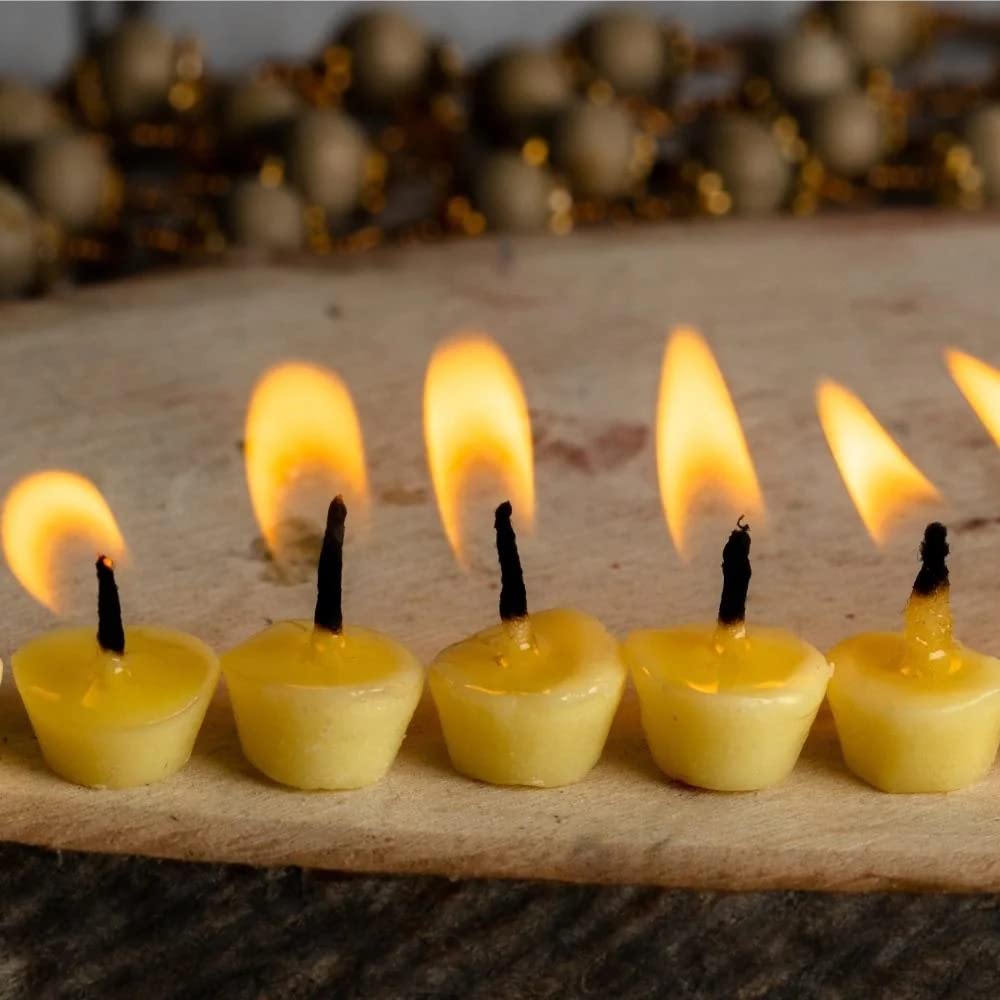 Swaha Premium Cow Ghee Diya Batti (30 Pieces), 7min Burning Time, Wax Free Cow ghee Diya batti - Pack of 1