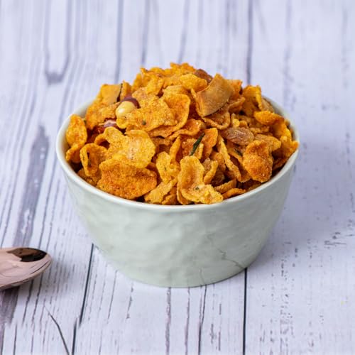 Sapre's Makai Chivda | Corn Chivda | Namkeen | Corn Flakes Chevda | Crispy and Crunchy | Teatime Snack | Healthy Snacks with Nutrition | Healthy Diet Snack | Pack of 2-180gm Each
