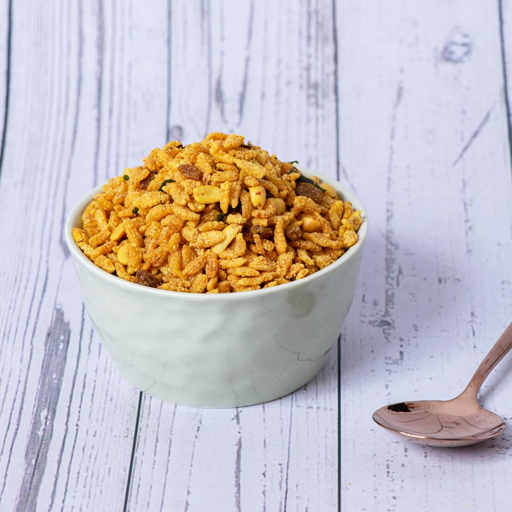 Sapre's Mahalakshmi Chivada | Delicious Poha Chiwda | Roasted Mahalaxmi Chevda | Savory Mixture | Indian Traditional Snacks | Spicy Chivda | No Added Preservatives | Pack of 2-180gm Each