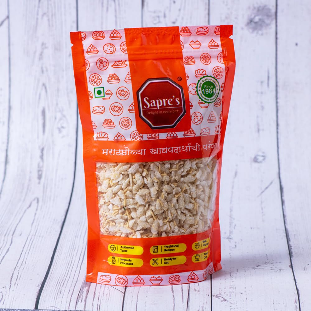Sapre's Diet Chivada | Healthy Snack | Namkeen | Crispy & Crunchy Mixture Snacks | Ready To Eat | Low Fat Namkeen Lite Snack for Diet | No Added Colours & Preservatives | Pack of 2-150gm Each