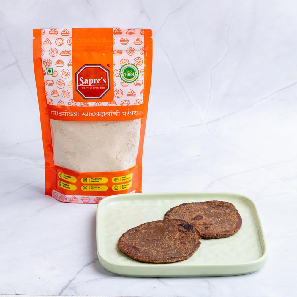 Sapre's Upwas Thalipeeth Bhajani Pack of 2-250gm Each | Upvas/Vrat/Fasting Flour | Premix | Ready to Cook Food | Healthy Atta | Authentic Thalipeeth Flour | 100% Veg | No Added Preservatives/Colours/Flavours