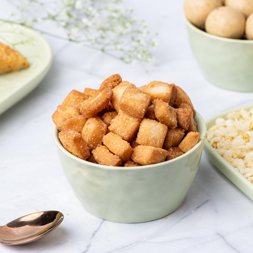 Sapre's Sweet Treats | Dry Sweet Snacks | Tasty & Crunchy | Best for Diwali Gifting, Gathering & Travelling | Diwali gifts for Family, Friends & Corporates | Filled with Energy | Pure Ghee Panchdal Ladu & Mung Ladu, Fresh Coconut Karanji & Sweet Shankarpa