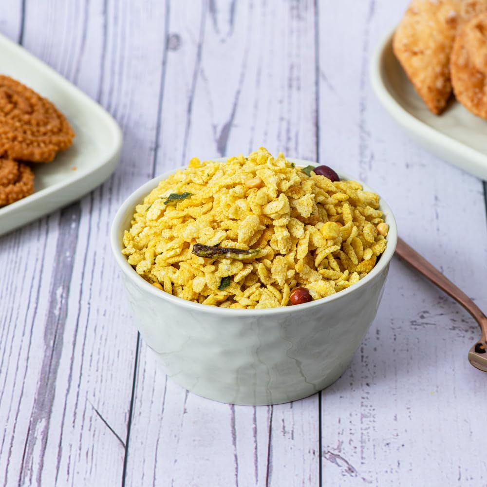 Sapre's Puffed Poha Chivada | Chiwda/Chevda | Namkeen | Healthy Snack | Crunchy & Tasty | Ready to Eat Snacks | Tea Time Snacks | For Various Occasion | Pack of 2-180gm Each