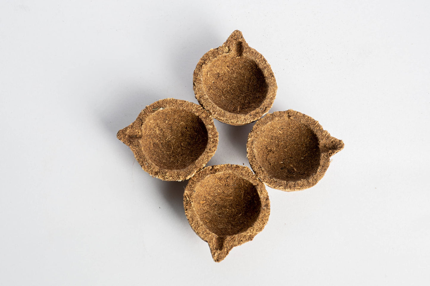 Swaha Premium Panchagavya Diya Without Ghee for Puja 11pcs Havan Samagri | Cow Dung/Gobar Diya for Daily Pooja/Festivals/