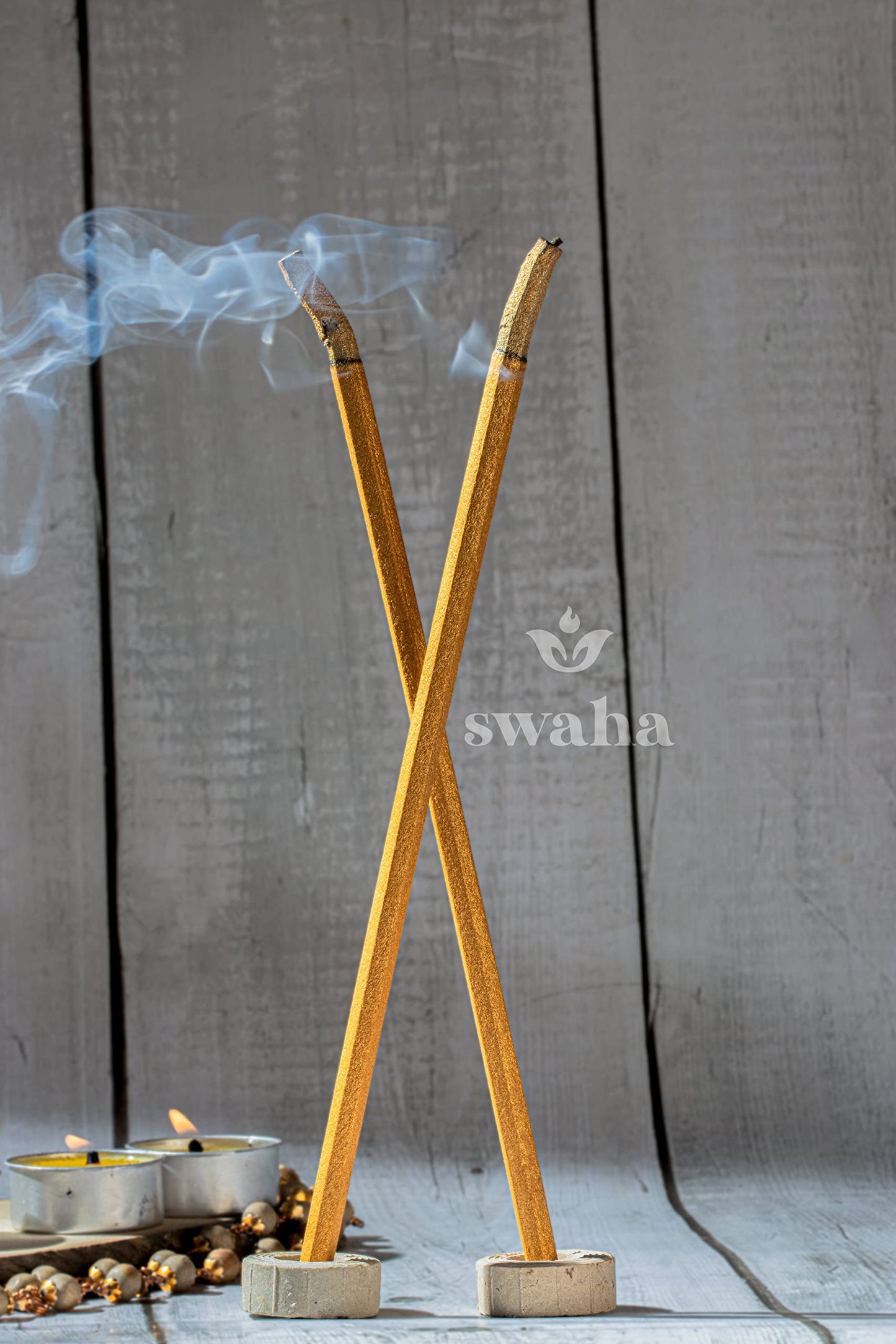 Swaha Sandalflora Agarbatti (Set of 10), 2 Hours Burning time, Long Lasting Sandalflora Fragrance Incense Sticks - Pack of 1