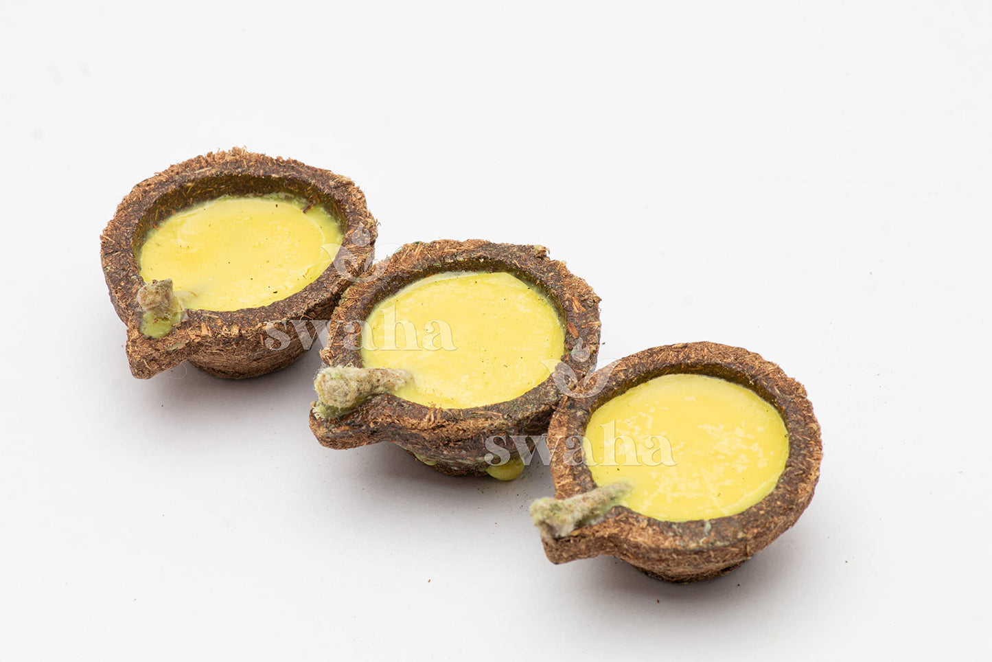 Swaha Panchagavya Diya with Ghee for Puja 11pcs Havan Samagri | Cow Dung/Gobar Diya for Daily Pooja/Festivals/Havans