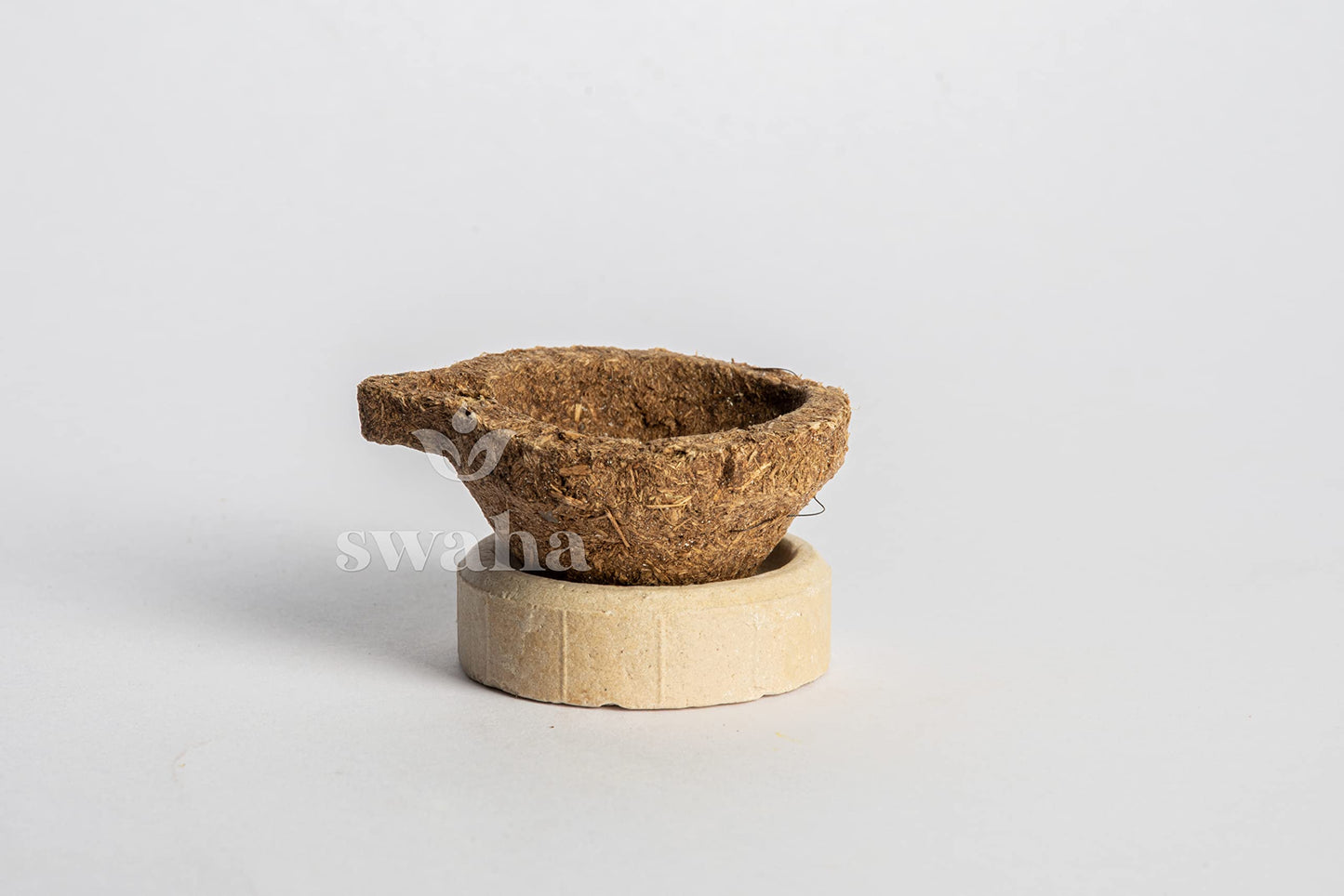 Swaha Premium Panchagavya Diya Without Ghee for Puja 11pcs Havan Samagri | Cow Dung/Gobar Diya for Daily Pooja/Festivals/