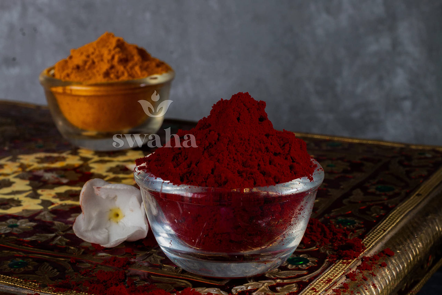 Swaha IISC Certified Pure Maroon Kumkum - 100% Natural and Chemical Free, 40grams - Pack of 1, Powder