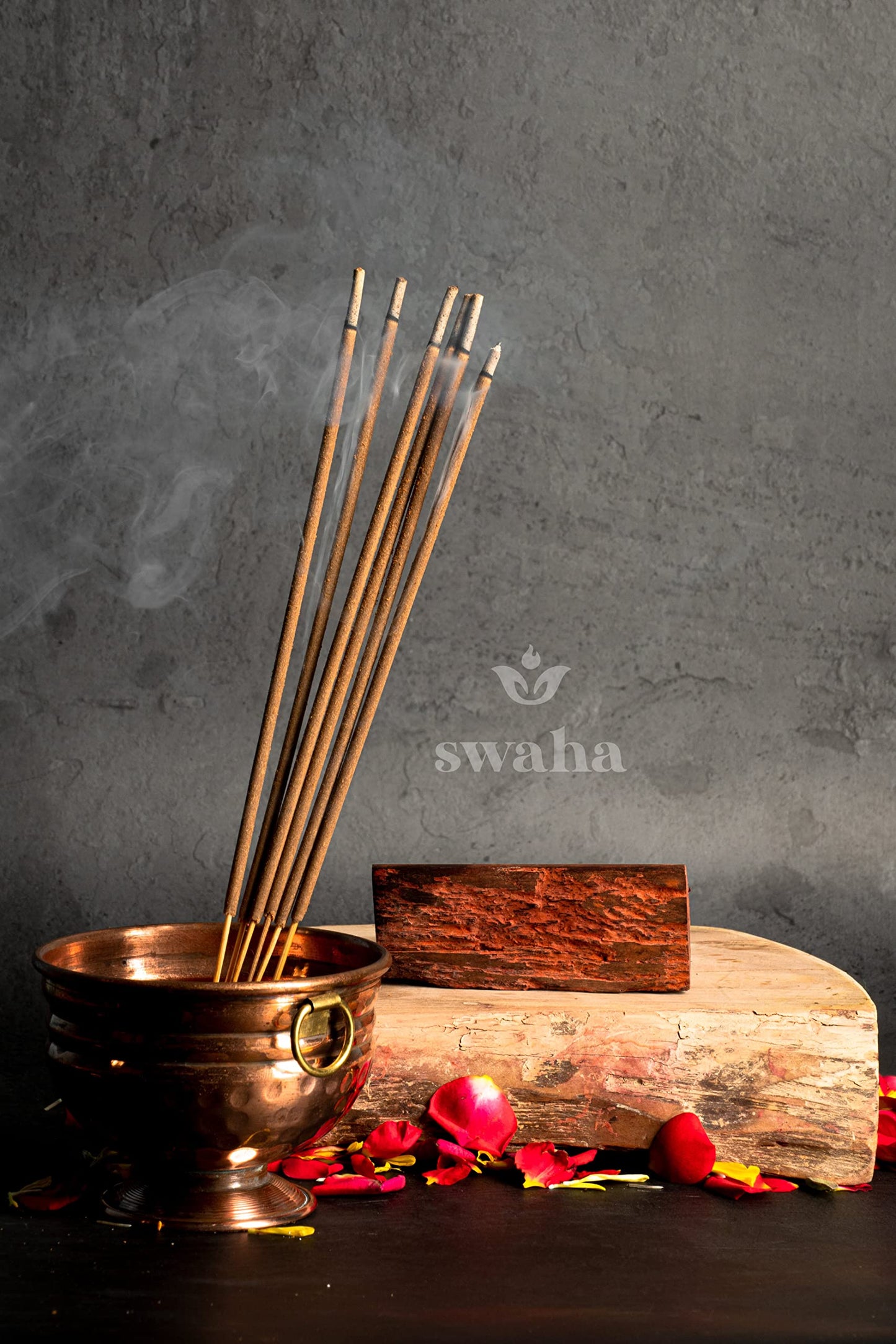 Swaha 10035 Sandalwood Agarbatti (24 cm x 3.99 cm x 2.01 cm, Set of 35, Brown)