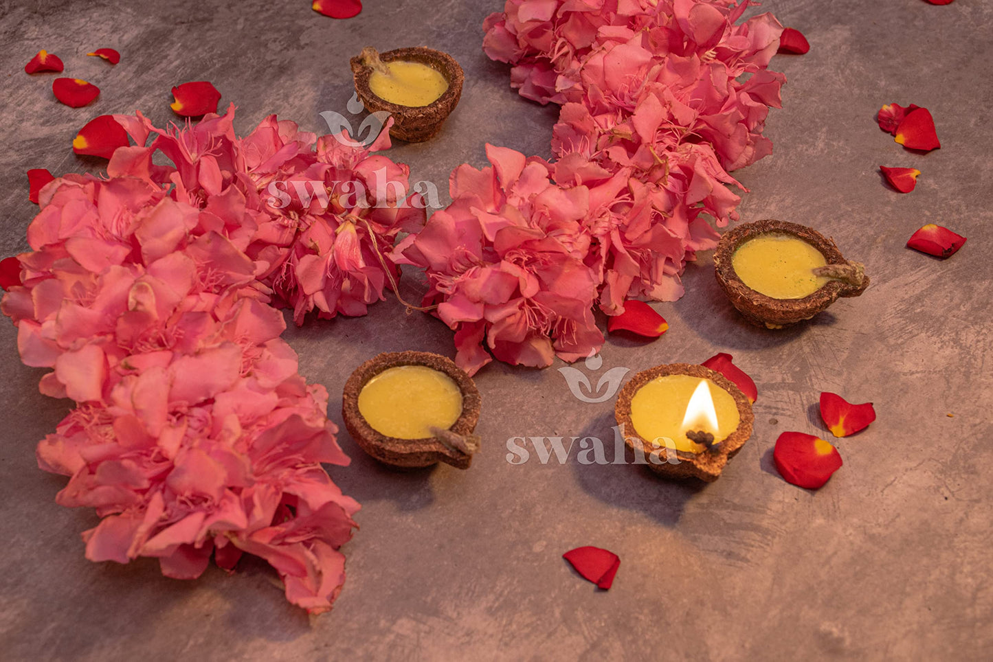 Swaha Panchagavya Diya with Ghee for Puja 11pcs Havan Samagri | Cow Dung/Gobar Diya for Daily Pooja/Festivals/Havans