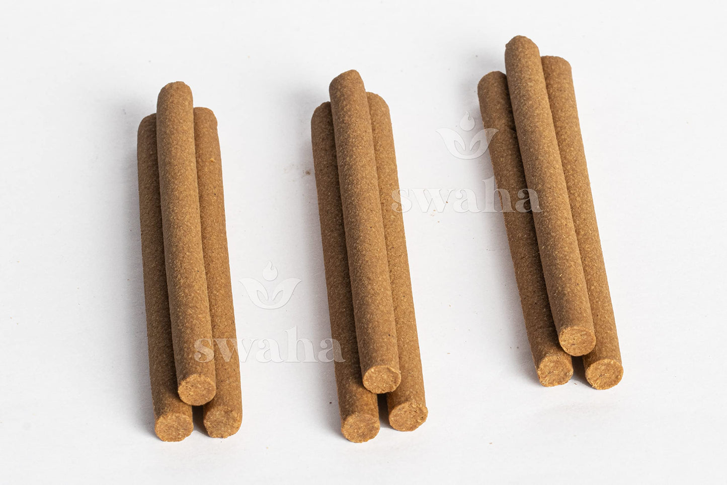 Swaha Trio Incense Stick Combo, 30 Counts, with Long-Lasting Sandalwood, Rose, Jasmine, Bamboo Less Eco Friendly Agarbatti Sticks Ideally Used for Daily Puja & Meditation - Pack of 1