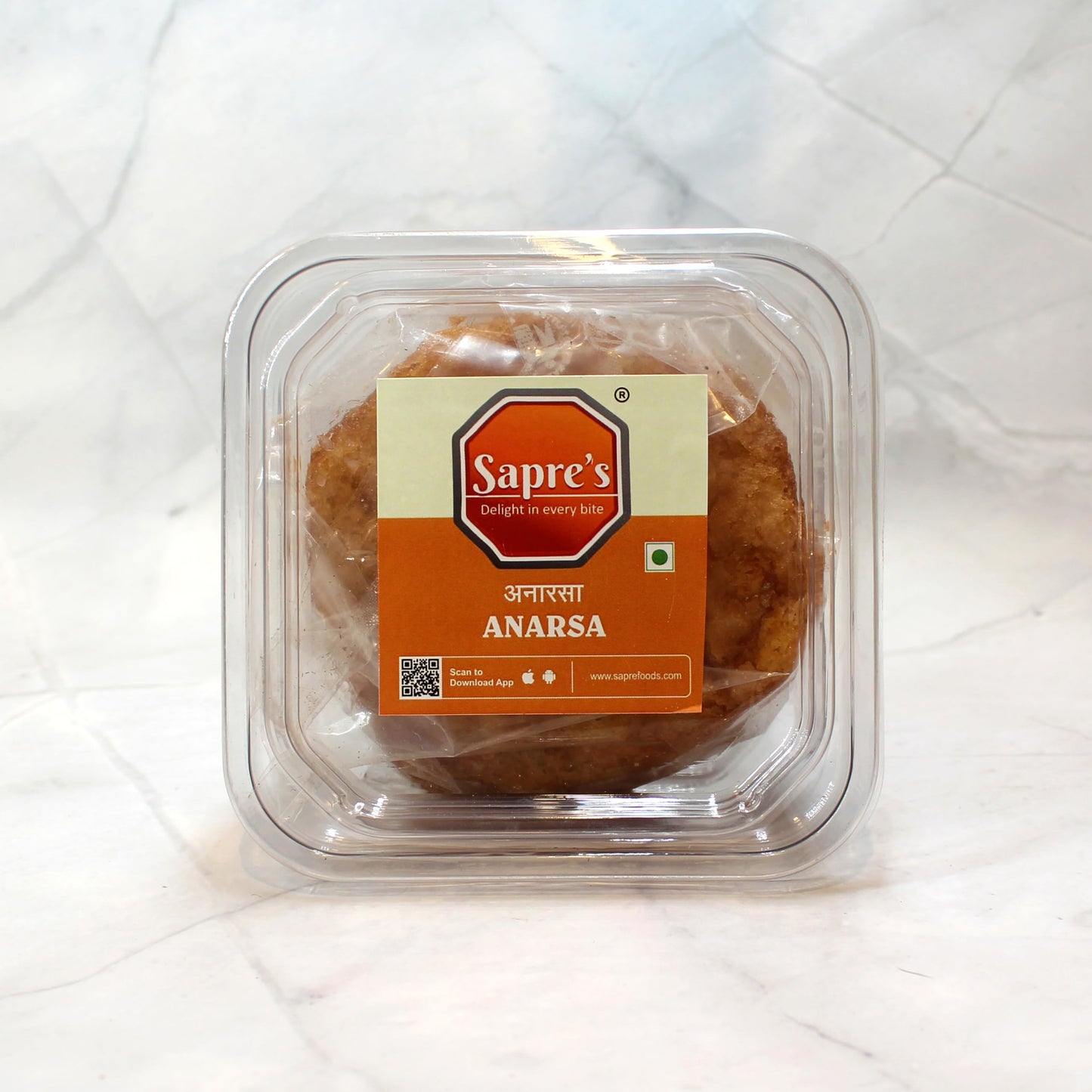 Sapre's Pure Ghee Anarse (20 Pcs) | Pack of 4 - 5pcs per Pack | Made with Jaggary | Hilsa Winter Snacks | Diwali Faral | Authentic Delicious Snack | 100% Natural Ingredients | Anarsa Snacks for Foodie | Party Snacks | Diwali Gifts for Family & Friends