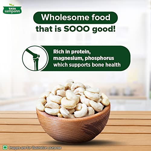 Tata Sampann Pure Cashews Whole | Premium Kaju | Rich in Protein, Magnesium, and Phosphorus | Premium Nuts & Dry Fruits | 500g