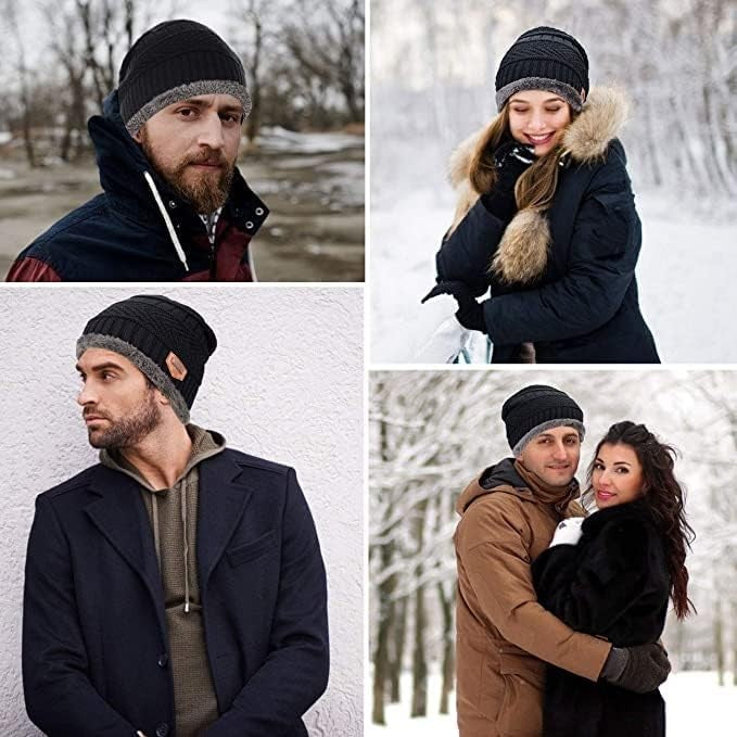 Woolen Winter Wear Cap with Neck Muffler Set for Men and Women