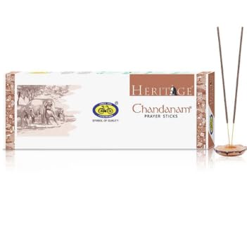 Cycle Pure Heritage Chandanam Prayer Sticks | Pack of 4 | Sandalwood Incense for Positive Energy, Puja, Relaxation, Havan | (Chandanam Incense Sticks)