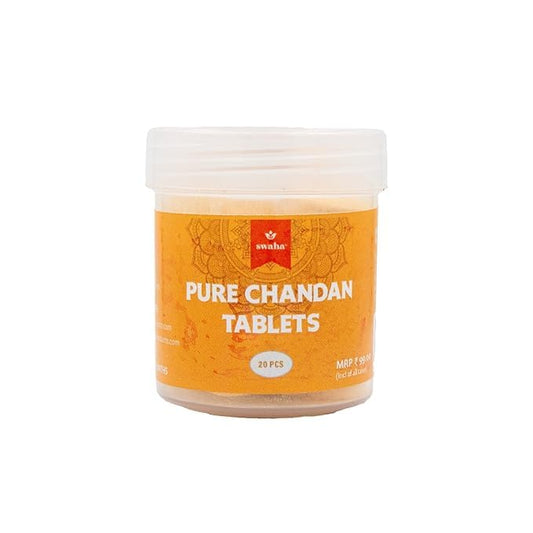 Swaha Chandan Tablets | Pure Sandalwood Tablets | 100% Natural and Chemical Free