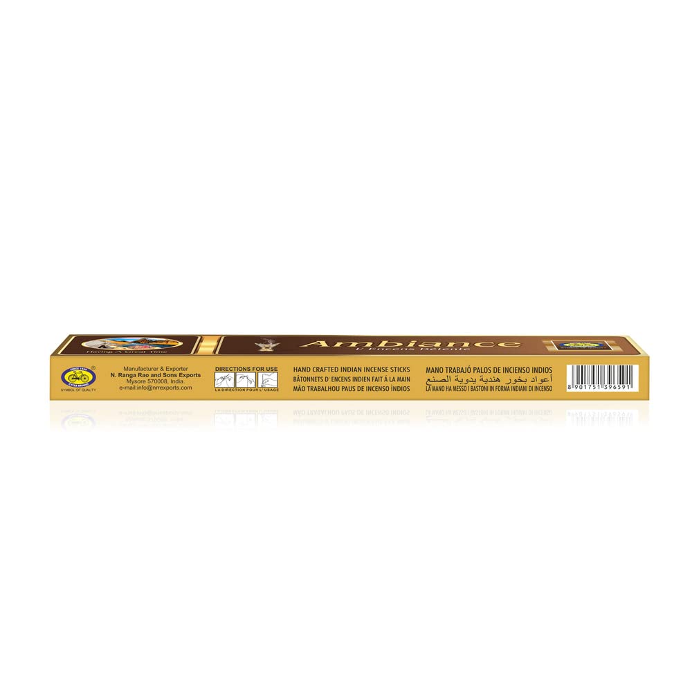Cycle Pure Ambience Incense Sticks, Long Lasting Masala Bathi - Pack of 4 (15 Sticks per Pack)