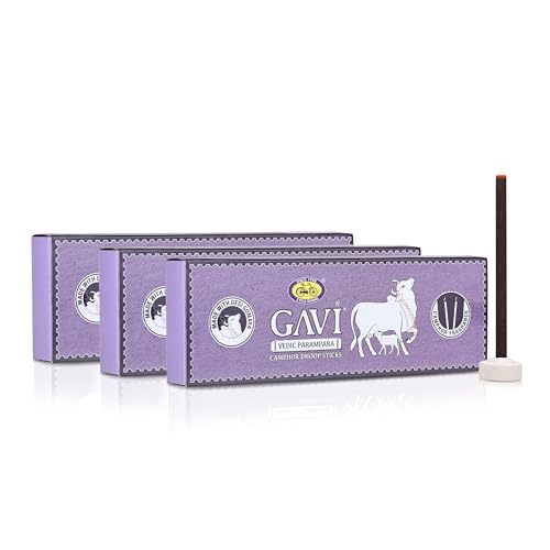 Cycle Pure GAVI Camphor Dhoop Sticks for Pooja, 60 Bambooless Incense Sticks with Free Dhoop Holder | Dhoop Batti for Daily Rituals & Meditation | Handcrafted Agarbatti | Burning Time: 15 Mins