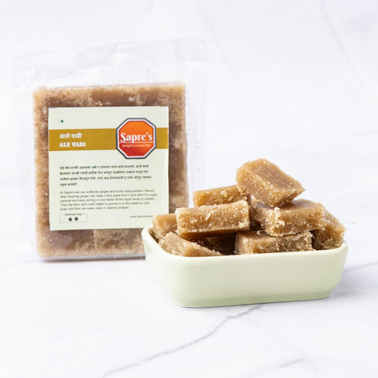 Sapre's Ale Pak Vadi | Ginger Candy | Inji Murappa Popular South Indian Sweet | Inji Mitai | Ginger Burfi | Delightful Treat for Ginger Lovers | Rich in Fiber, Iron & Antioxidants | Boosts Immunity | Supports Metabolism | Pack of 4 - 100gm Each