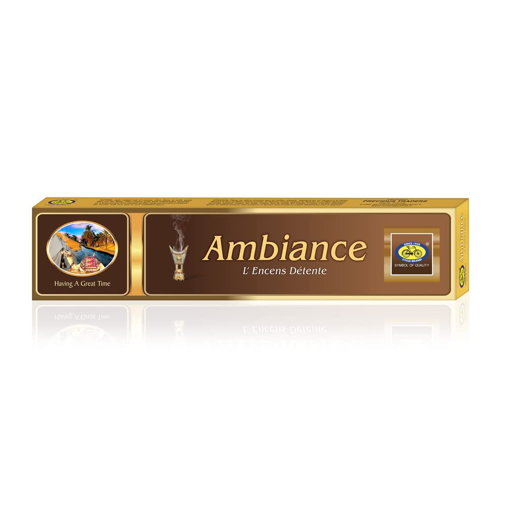 Cycle Pure Ambience Incense Sticks, Long Lasting Masala Bathi - Pack of 4 (15 Sticks per Pack)