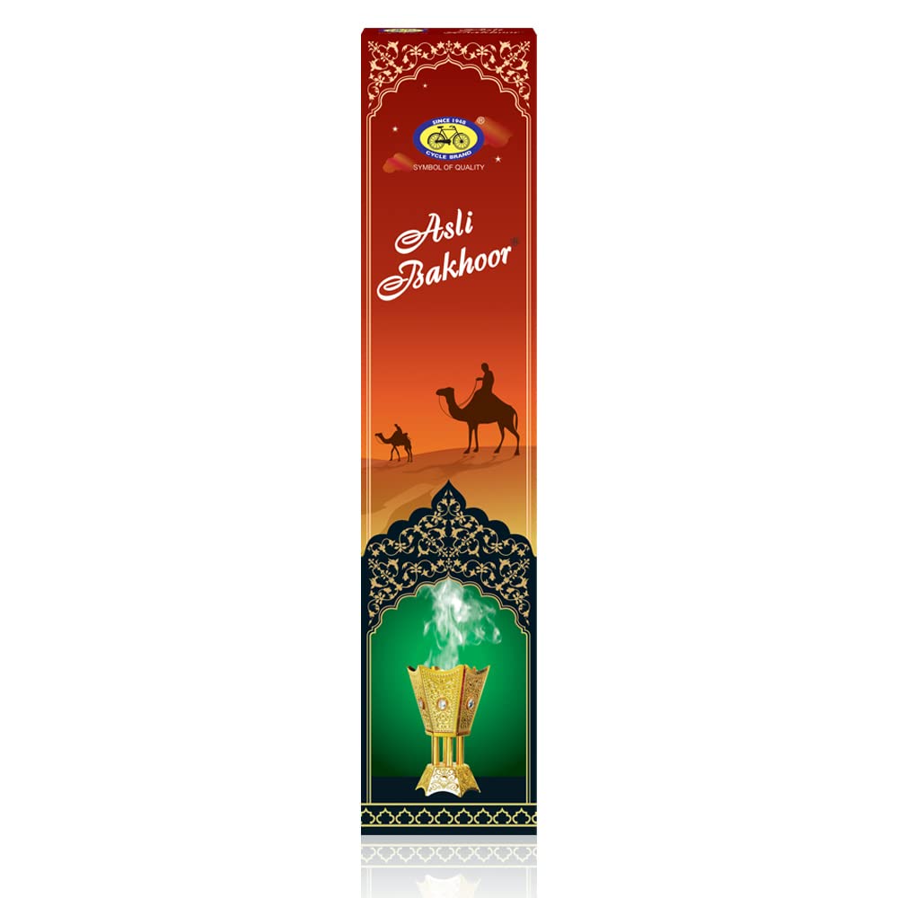 Cycle Pure Agarbatti Asli Bakhoor Handcrafted Incense Sticks - for Festive Gatherings, Weddings, Rituals, Ceremonies - Pack of 6 (15 per Pack)