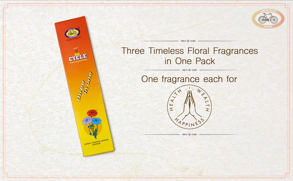 Cycle Pure Agarbatti Combo Pack of Three in One Agarbatti, Dasara Incense Sticks and Pushkarini Dhoop Bathi for a Divine & Special Puja Experience - Pack of 3