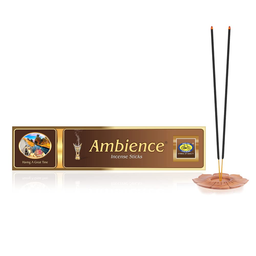 Cycle Pure Ambience Incense Sticks, Long Lasting Masala Bathi - Pack of 4 (15 Sticks per Pack)