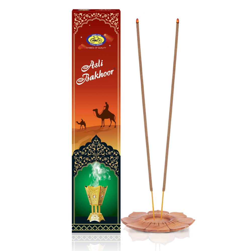 Cycle Pure Agarbatti Asli Bakhoor Handcrafted Incense Sticks - for Festive Gatherings, Weddings, Rituals, Ceremonies - Pack of 6 (15 per Pack)