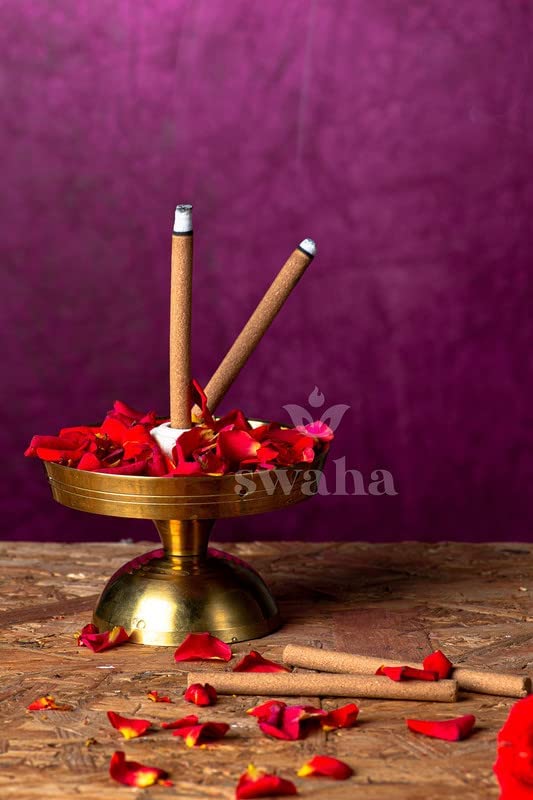 Swaha Utsav Cylindrical Dhoop Stick (Set of 30), Long Lasting Tangy Fragrance Incense Sticks, Bamboo Less Eco Friendly Agarbatti Sticks- Pack of 1