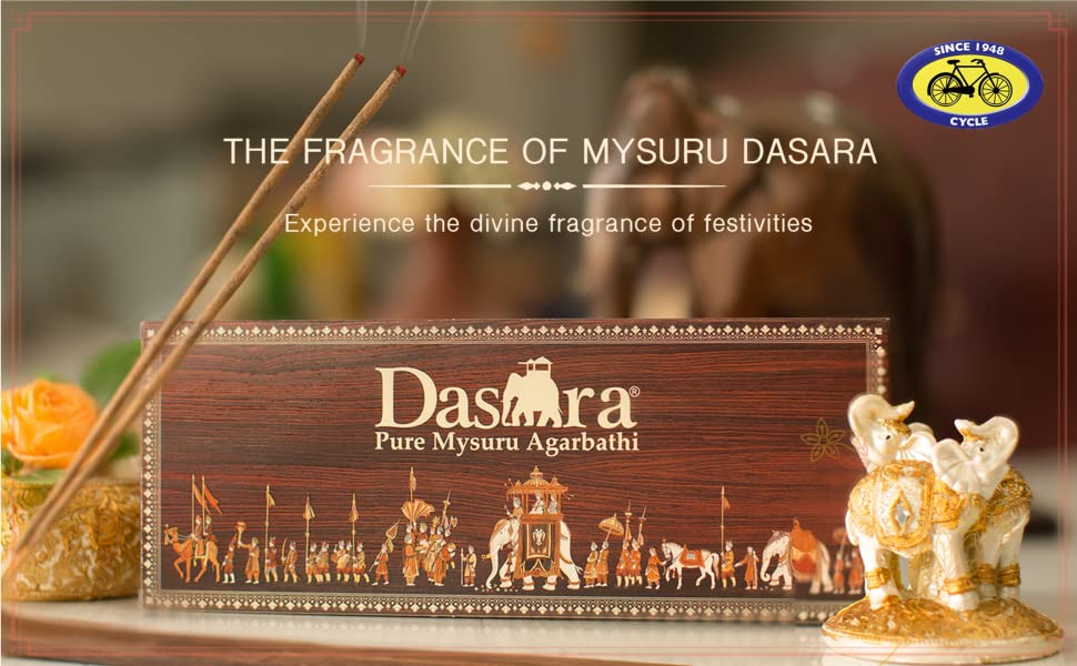 Cycle Pure Agarbatti Combo Pack of Three in One Agarbatti, Dasara Incense Sticks and Pushkarini Dhoop Bathi for a Divine & Special Puja Experience - Pack of 3