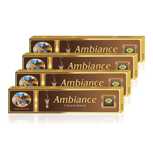 Cycle Pure Ambience Incense Sticks, Long Lasting Masala Bathi - Pack of 4 (15 Sticks per Pack)