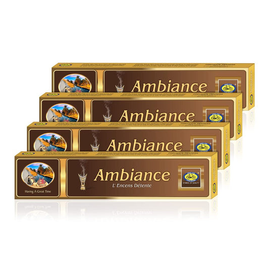 Cycle Pure Ambience Incense Sticks, Long Lasting Masala Bathi - Pack of 4 (15 Sticks per Pack)