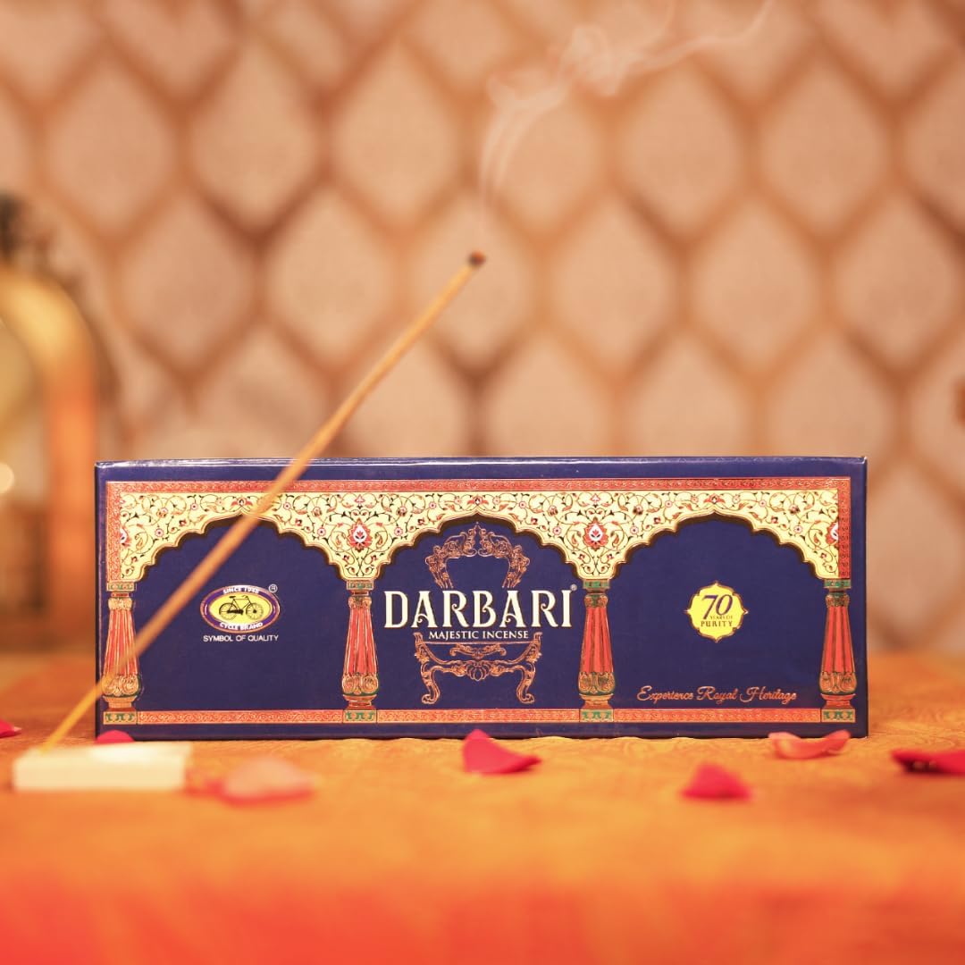 Darbari Incense Sticks | 2 Fragrances per Pack | 24 Incense Sticks | Floral & Sandal Natural Fragrance for Special Occasions