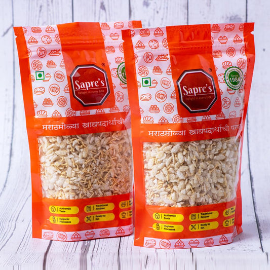 Sapre's Diet Chivada | Healthy Snack | Namkeen | Crispy & Crunchy Mixture Snacks | Ready To Eat | Low Fat Namkeen Lite Snack for Diet | No Added Colours & Preservatives | Pack of 2-150gm Each
