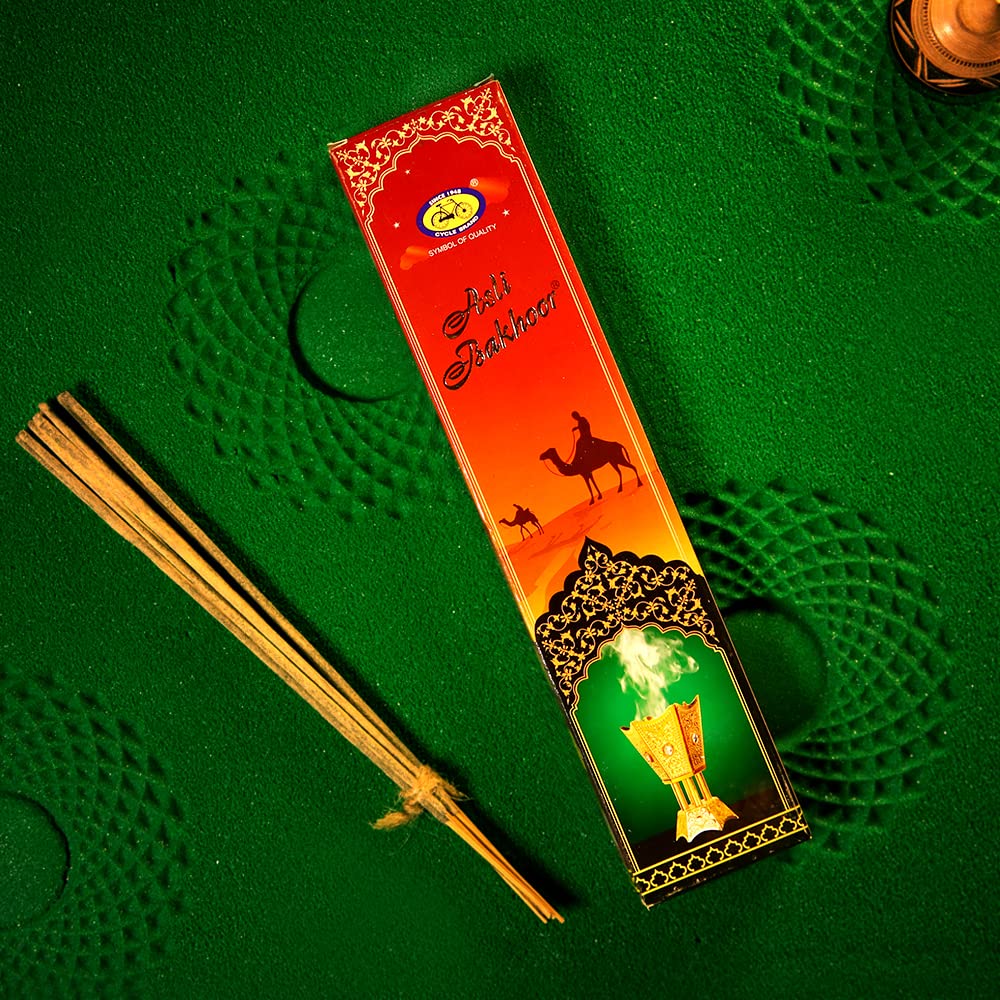 Cycle Pure Agarbatti Asli Bakhoor Handcrafted Incense Sticks - for Festive Gatherings, Weddings, Rituals, Ceremonies - Pack of 6 (15 per Pack)