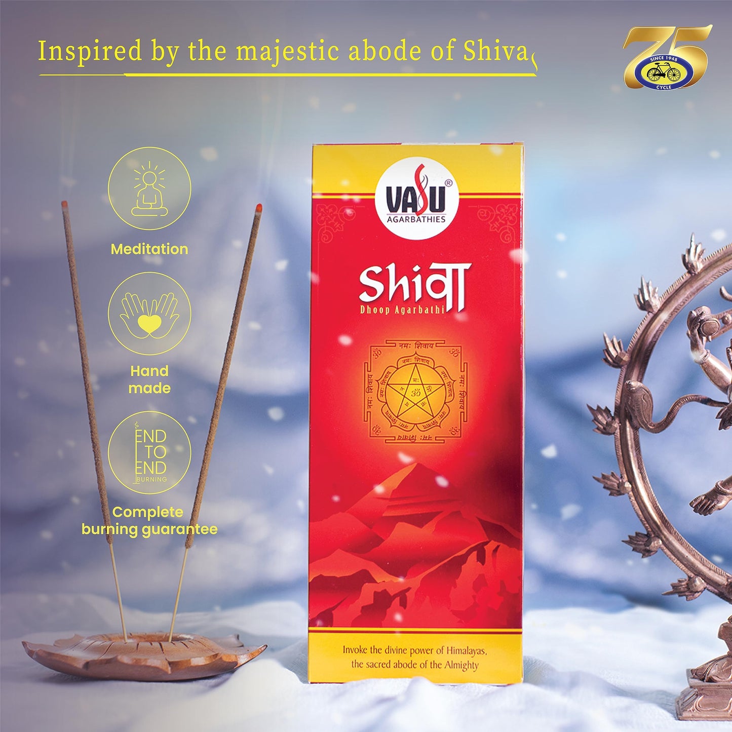 Cycle Pure Vasu Sambrama Agarbatti and Shiv Dhoop Agarbatti - Set of 2 Packs