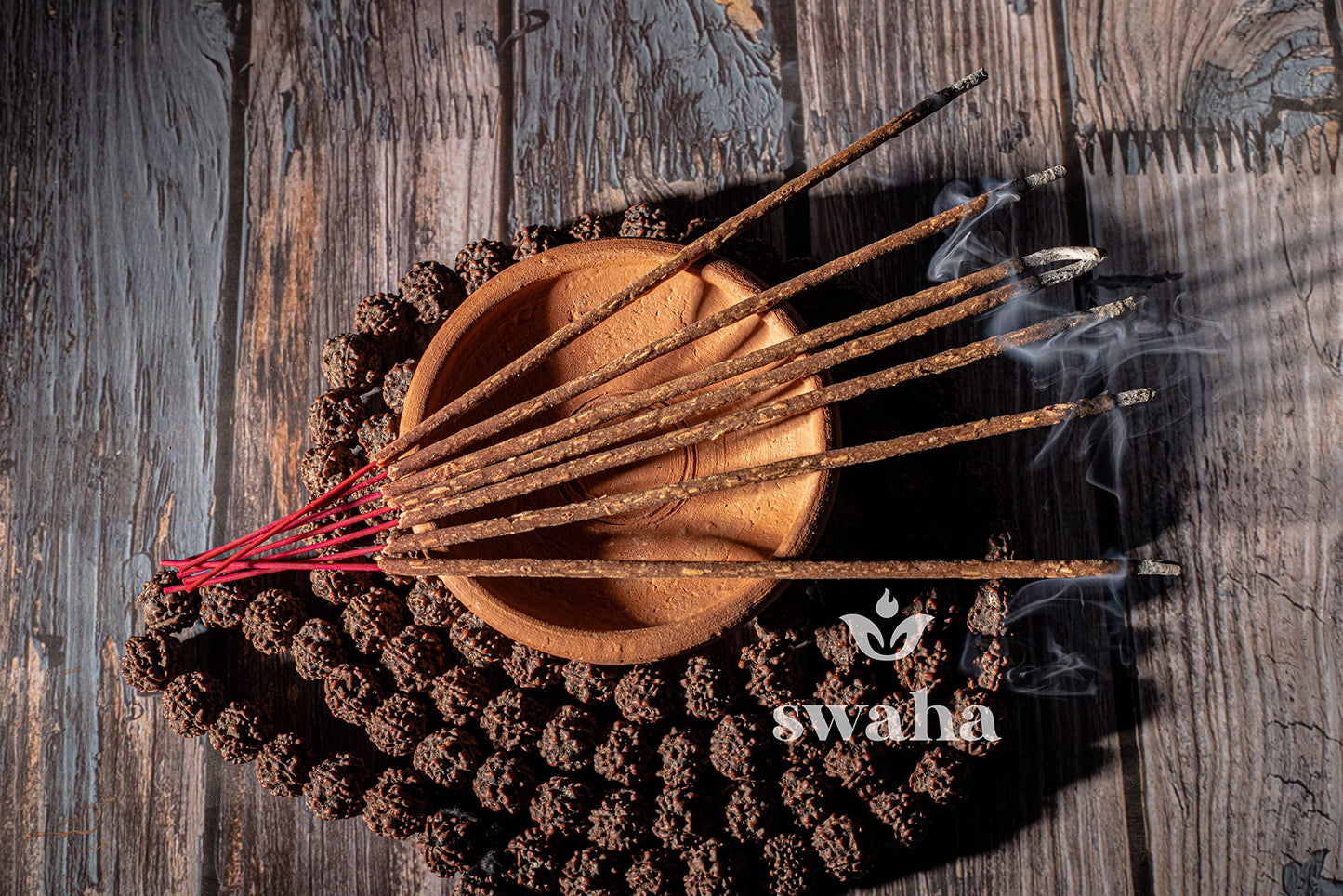 Swaha Vandan Agarbatti (Set of 20) | Experience The Divine Oudh Wood Fragrance | Long Lasting Incense Sticks