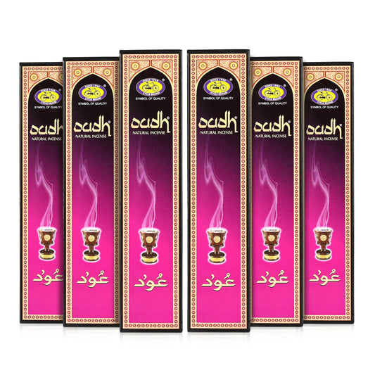 Cycle Pure Oudh Natural Incense Sticks, Long Lasting Masala Bathi for a Special and Divine Prayer Experience - Pack of 6 (14 Sticks per Pack)