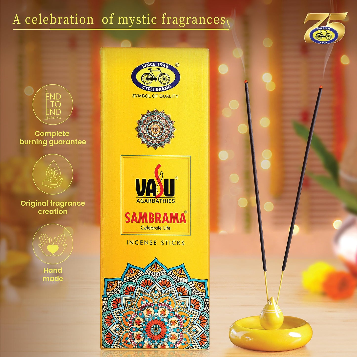 Cycle Pure Vasu Sambrama Agarbatti and Shiv Dhoop Agarbatti - Set of 2 Packs