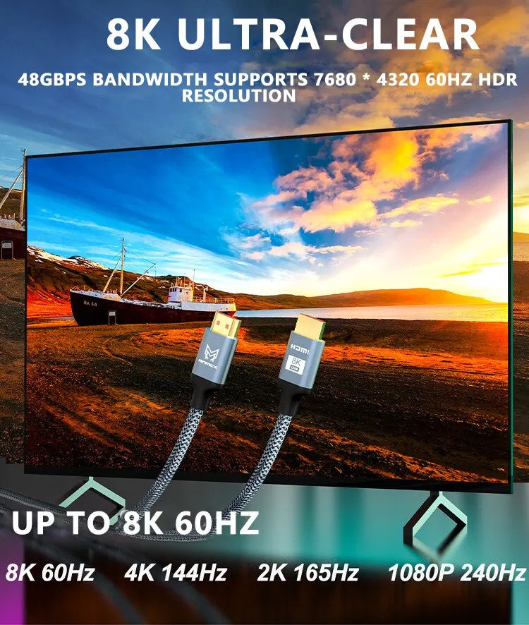 Cavo HDMI 8K: Certificato 2.1, 60Hz