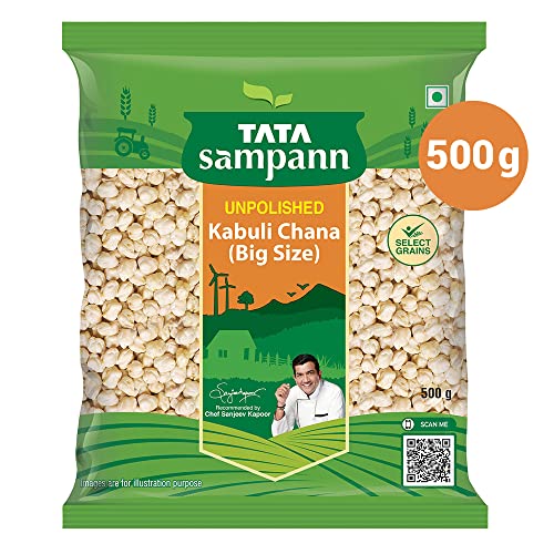 Tata Sampann Unpolished Kabuli Chana (Big Size), 500g