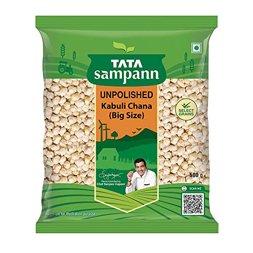 Tata Sampann Unpolished Kabuli Chana (Big Size), 500g