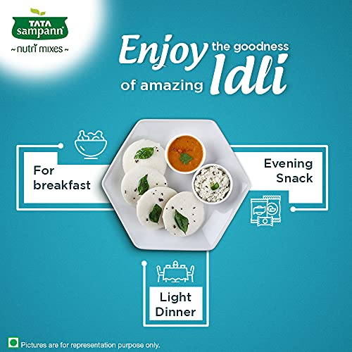 Tata Sampann Fibre Rich Idli Mix, Instant Ready to Cook Mix,180g