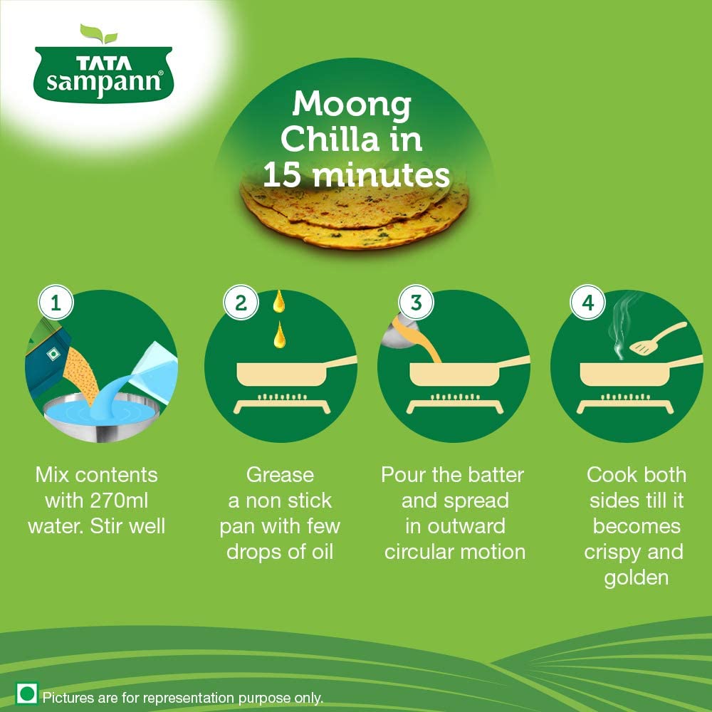 Tata Sampann Moong Dal Chilla Mix, 180g